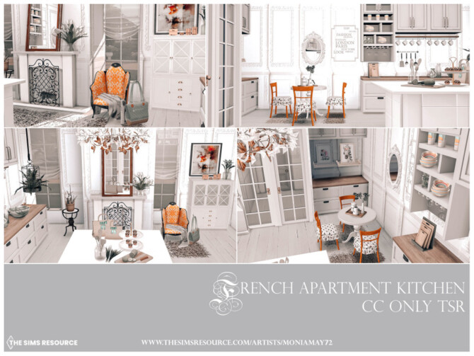 Sims 4 French Apartment Kitchen by Moniamay72 at TSR