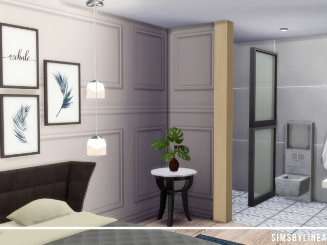 Sims 4 Contemporary Hotel Room by SIMSBYLINEA at TSR