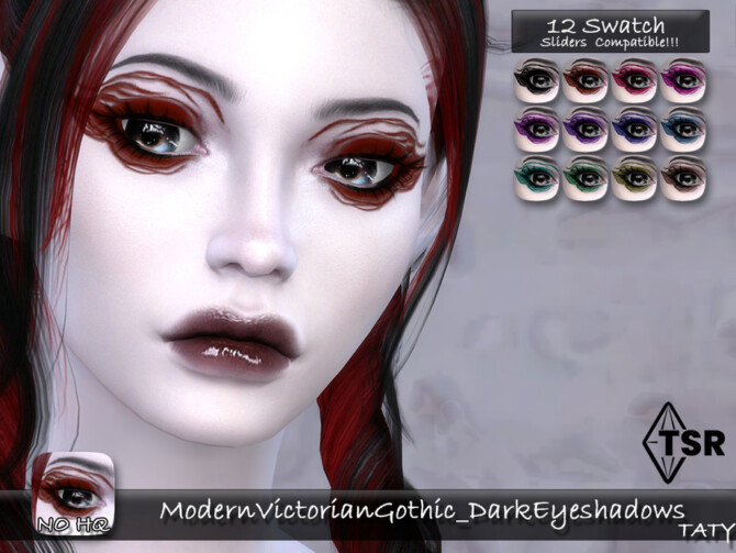 Sims 4 Modern Victorian Gothic   Dark Eyeshadow by tatygagg at TSR