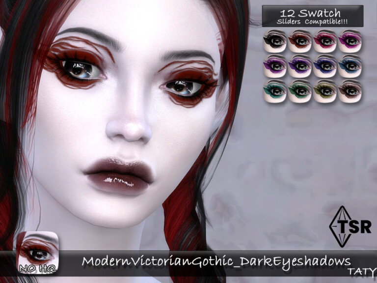 Modern Victorian Gothic - Dark Eyeshadow by tatygagg at TSR » Sims 4 ...