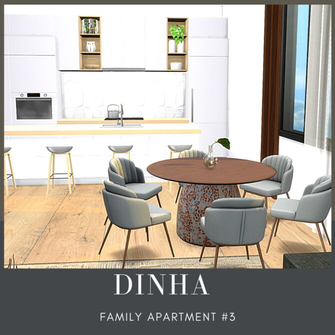 Sims 4 FAMILY APARTMENT #3 at Dinha Gamer