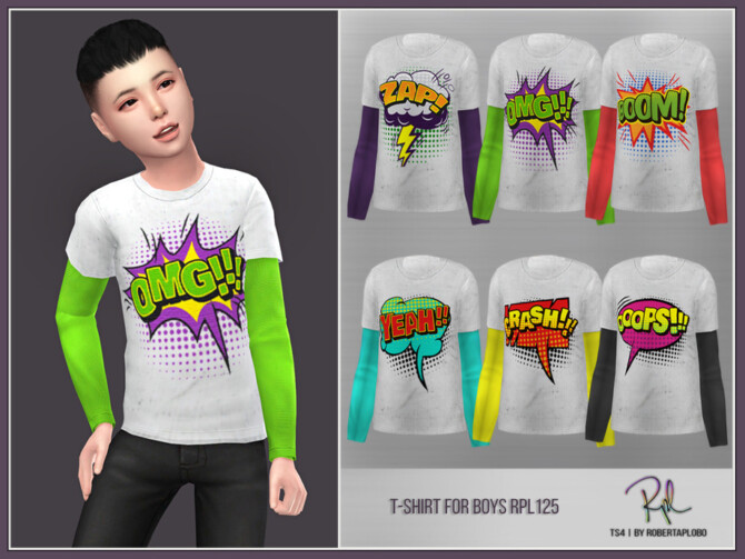 Sims 4 T Shirt for Boys RPL125 by RobertaPLobo at TSR