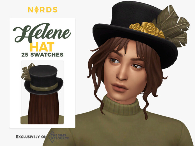 Sims 4 Helene Hat by Nords at TSR