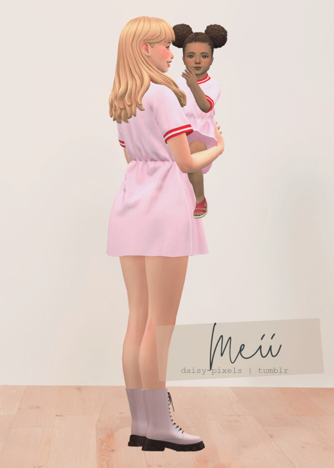 Sims 4 Meii Dress + Tot Version at Daisy Pixels