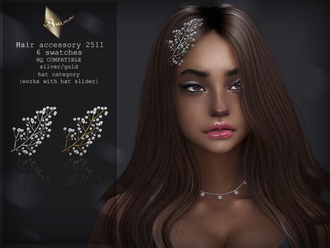 Sims 4 Hair Accessory 2511 by Aurum at TSR