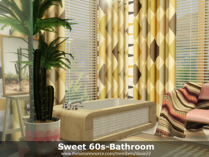 Sims 4 Sweet 60s Bathroom by dasie2 at TSR