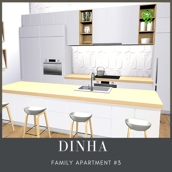 Sims 4 FAMILY APARTMENT #3 at Dinha Gamer