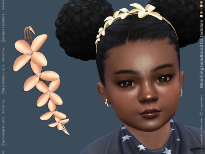 Sims 4 Blooming headband for toddlers by sugar owl at TSR