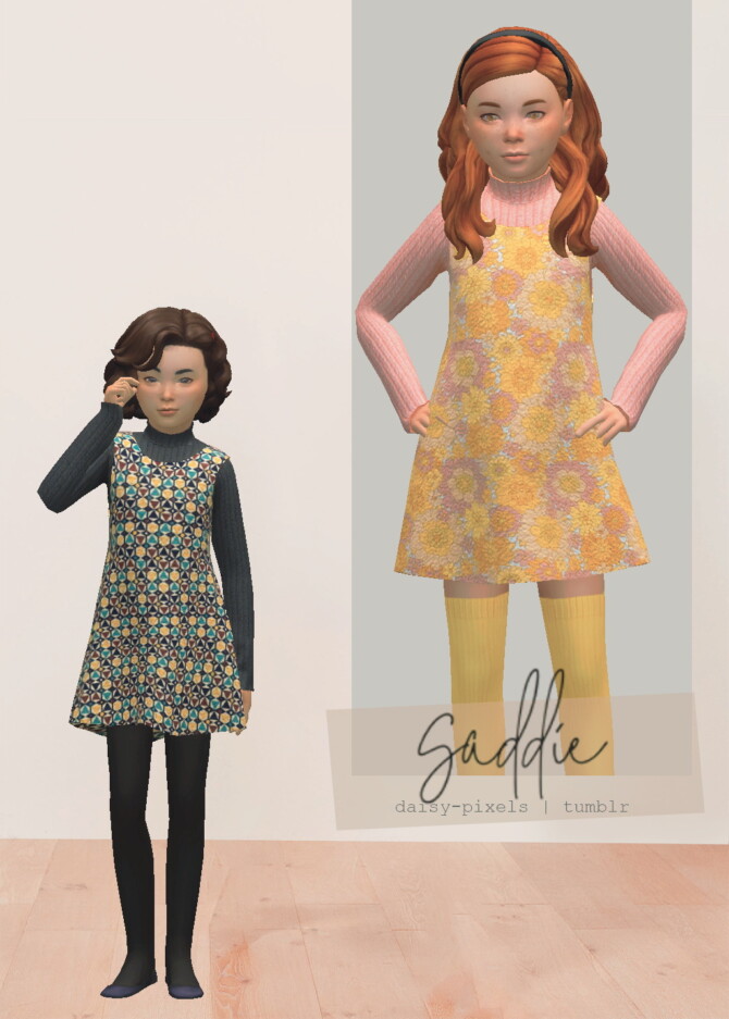 Sims 4 Saddie Dress by Anna at Daisy Pixels