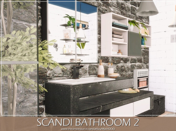 Sims 4 Scandi Bathroom 2 by MychQQQ at TSR