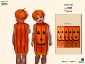 Pumpkin Outfit Toddler by MahoCreations at TSR
