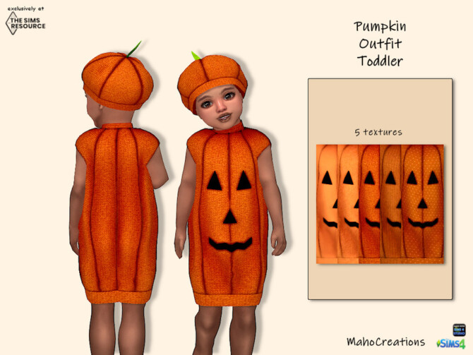 Sims 4 Pumpkin Outfit Toddler by MahoCreations at TSR