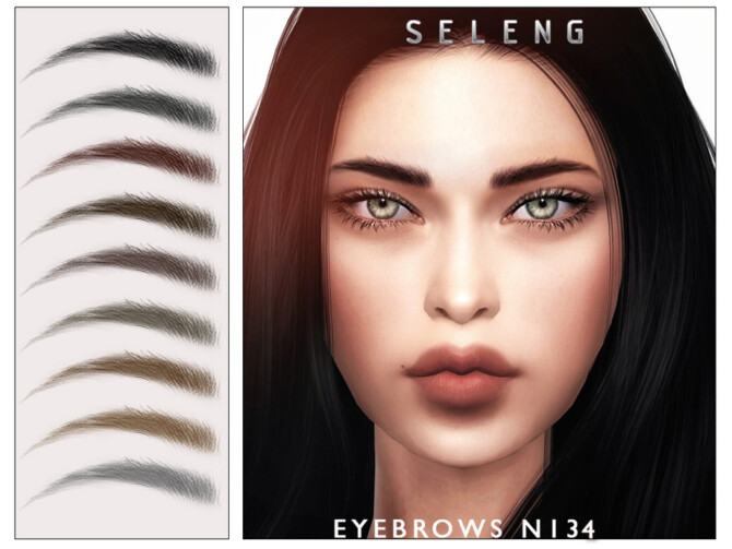 Sims 4 Eyebrows N134 by Seleng at TSR