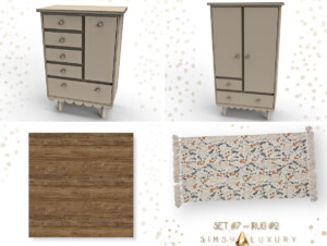 Babushka Wardrobe & Chest of drawers + floors & rugs at Sims4 Luxury