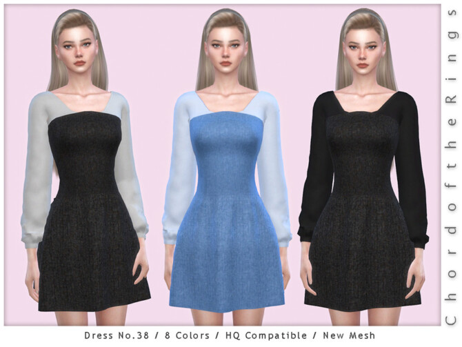 Sims 4 Dress No.38 by ChordoftheRings at TSR