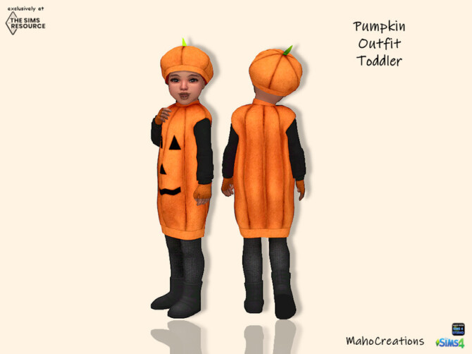 Sims 4 Pumpkin Outfit Toddler by MahoCreations at TSR
