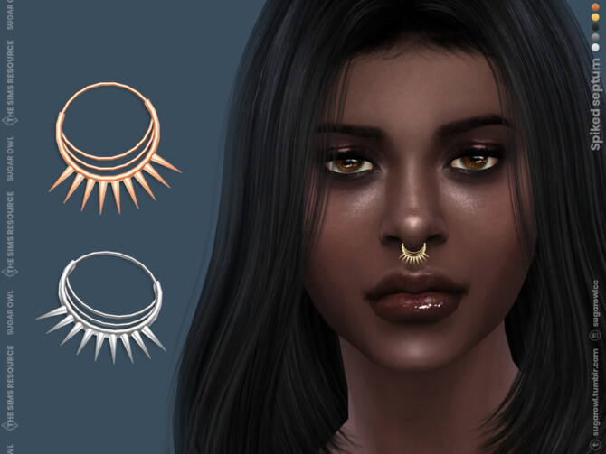 Sims 4 Spiked septum by sugar owl at TSR