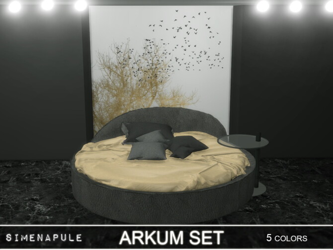 Sims 4 Arkum Bedroom Set at Simenapule