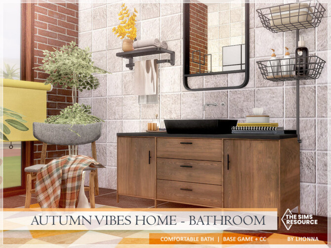 Sims 4 Autumn Vibes Home   Bathroom by Lhonna at TSR