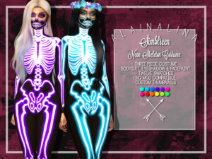 Neon Skeleton Costume at AlainaLina