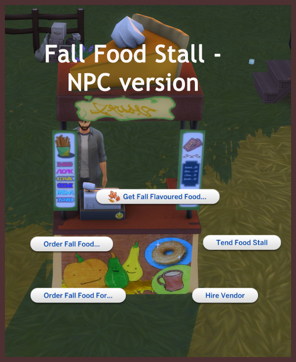 Sims 4 FALL FOOD STAND at Icemunmun