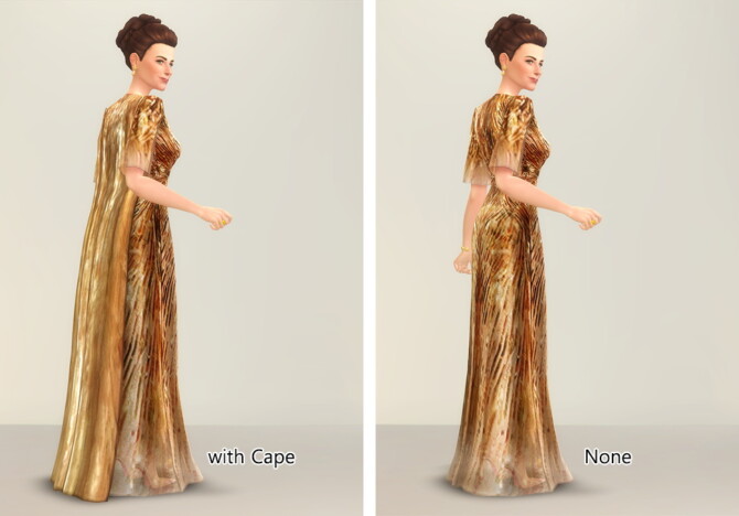 Sims 4 Dazzling Gold Gown at Rusty Nail