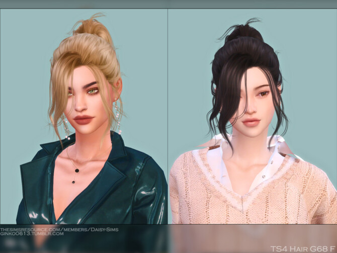 Sims 4 Female Hair G68 by Daisy Sims at TSR