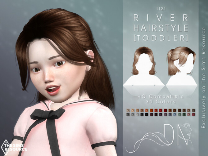 Sims 4 River Hairstyle [Toddler] by DarkNighTt at TSR