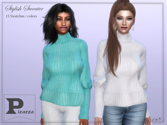 Sims 4 Stylish Sweater by pizazz at TSR
