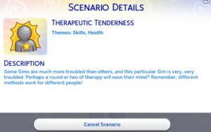 Custom Scenario: Therapeutic Tenderness by DaleRune at Mod The Sims 4