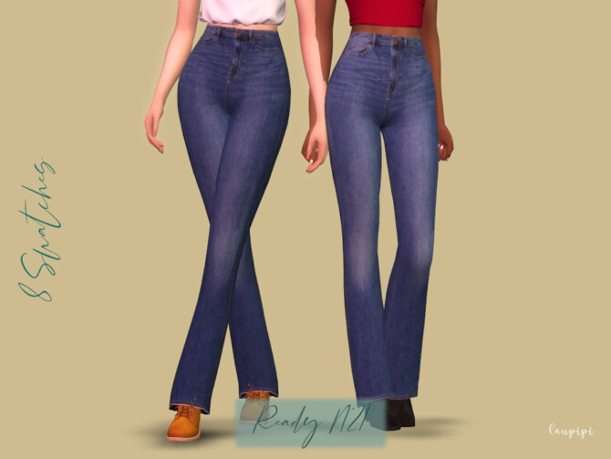 Sims 4 High Waisted Jeans by laupipi at TSR
