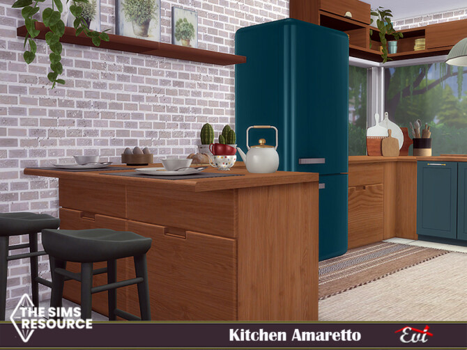 Sims 4 Kitchen Amaretto by evi at TSR