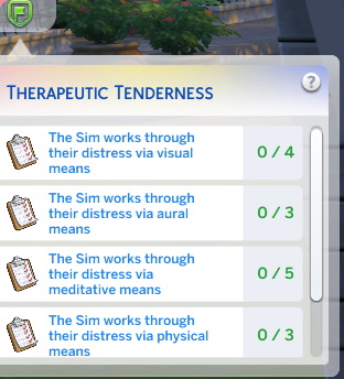 Sims 4 Custom Scenario: Therapeutic Tenderness by DaleRune at Mod The Sims 4