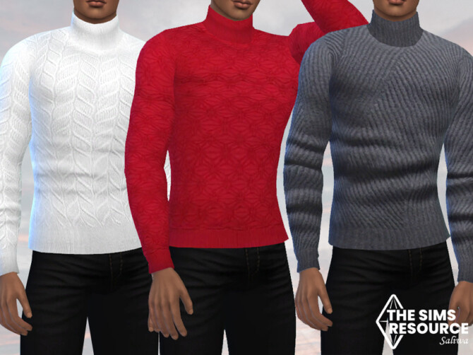 Sims 4 Men TurtleNeck Sweater by Saliwa at TSR