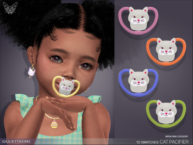 Sims 4 Cat Pacifier (brow ring category) by feyona at TSR