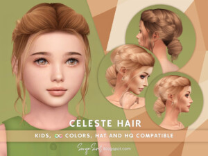 Celeste Hair KIDS by SonyaSimsCC at TSR