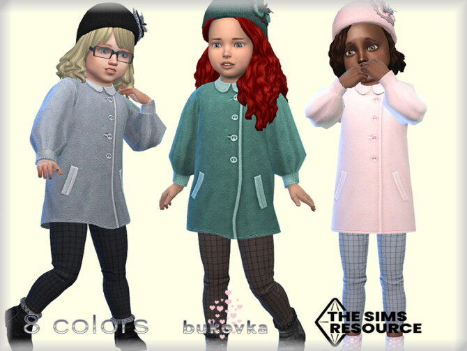 Sims 4 Coat Toddler female by bukovka at TSR