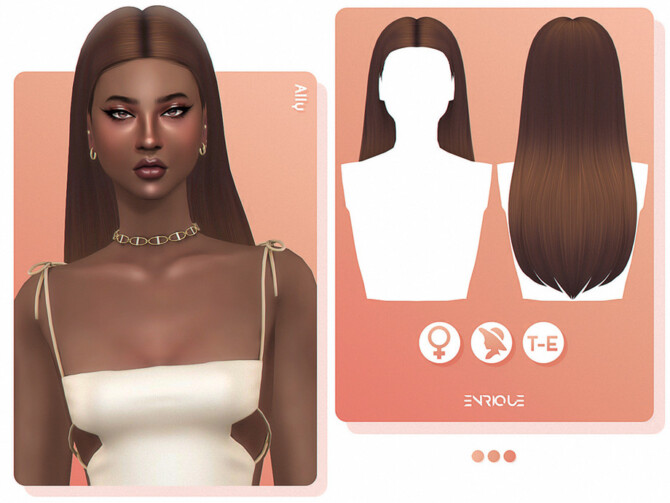 Sims 4 Ally Hairstyle by Enriques4 at TSR