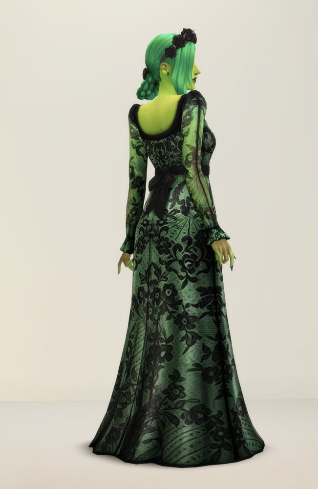 Sims 4 Black sheer gown at Rusty Nail