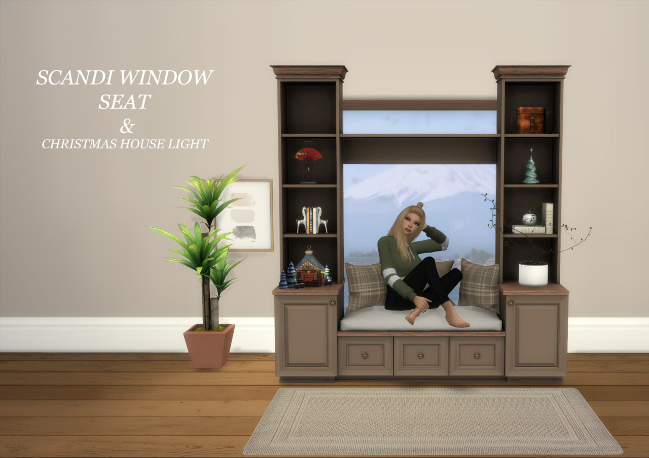 Scandi Window Seat & Christmas House Light at Leo Sims » Sims 4 Updates