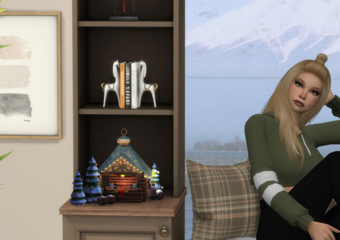 Sims 4 Scandi Window Seat & Christmas House Light at Leo Sims