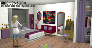 Anne-Cé’s Bedroom – Studio with Murphy bed at Around the Sims 4