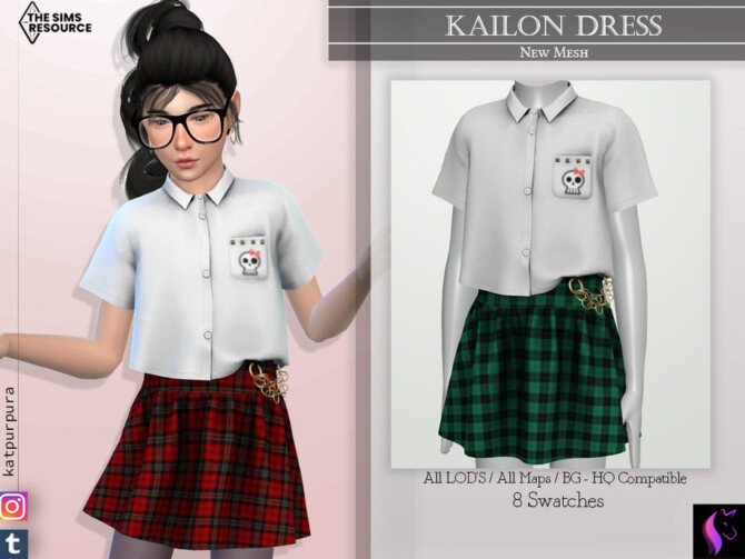 Sims 4 Kailon Dress by KaTPurpura at TSR