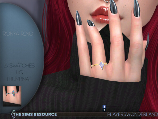 Sims 4 Ronya Ring by PlayersWonderland at TSR