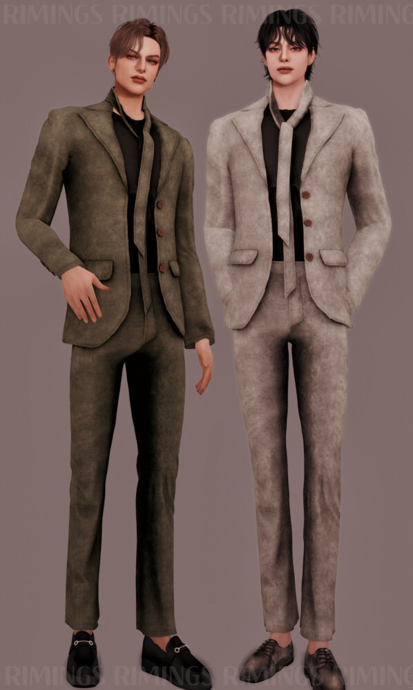 Sims 4 Velvet Tie & Suits at RIMINGs