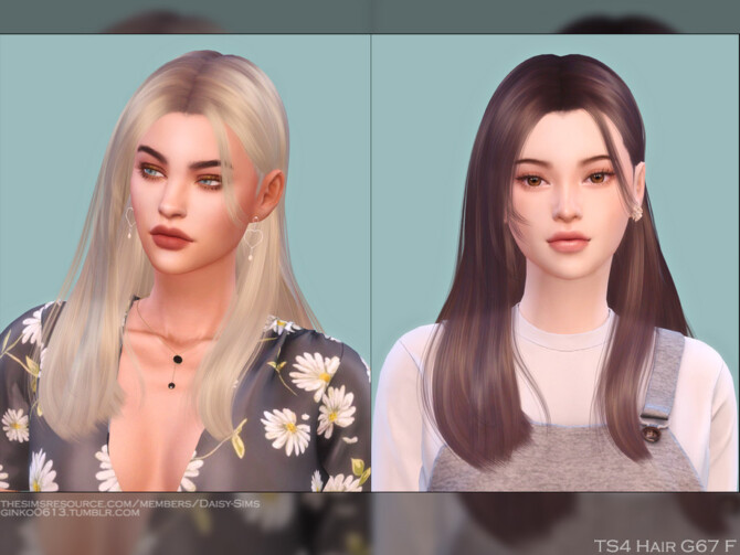 Sims 4 Female Hair G67 by Daisy Sims at TSR