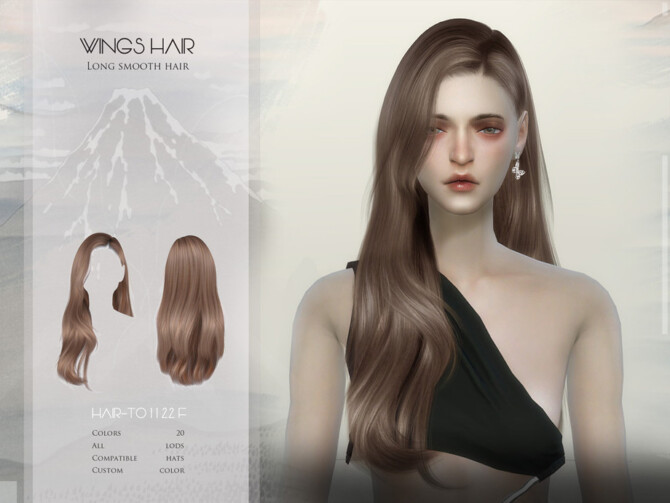 Sims 4 TO1122 Long smooth hair by wingssims at TSR