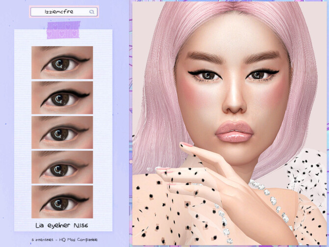 Sims 4 IMF Lia Eyeliner N.156 by IzzieMcFire at TSR