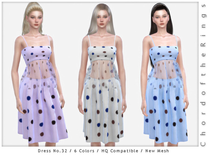 Sims 4 Dress No.32 by ChordoftheRings at TSR
