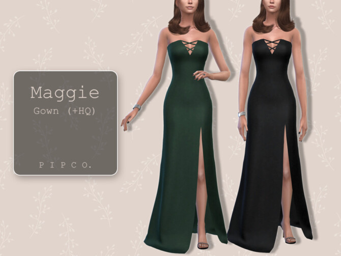 Sims 4 Maggie Gown II by Pipco at TSR